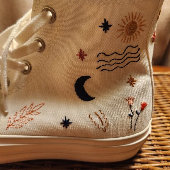 Converse Chuck Taylor All Star Platform It's Okay To Wander Sneakers Size 10 - Picture 8 of 16